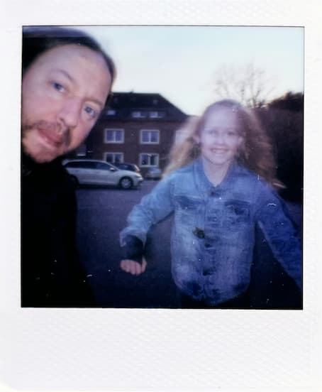 Selfie of me and Zoe, skating.